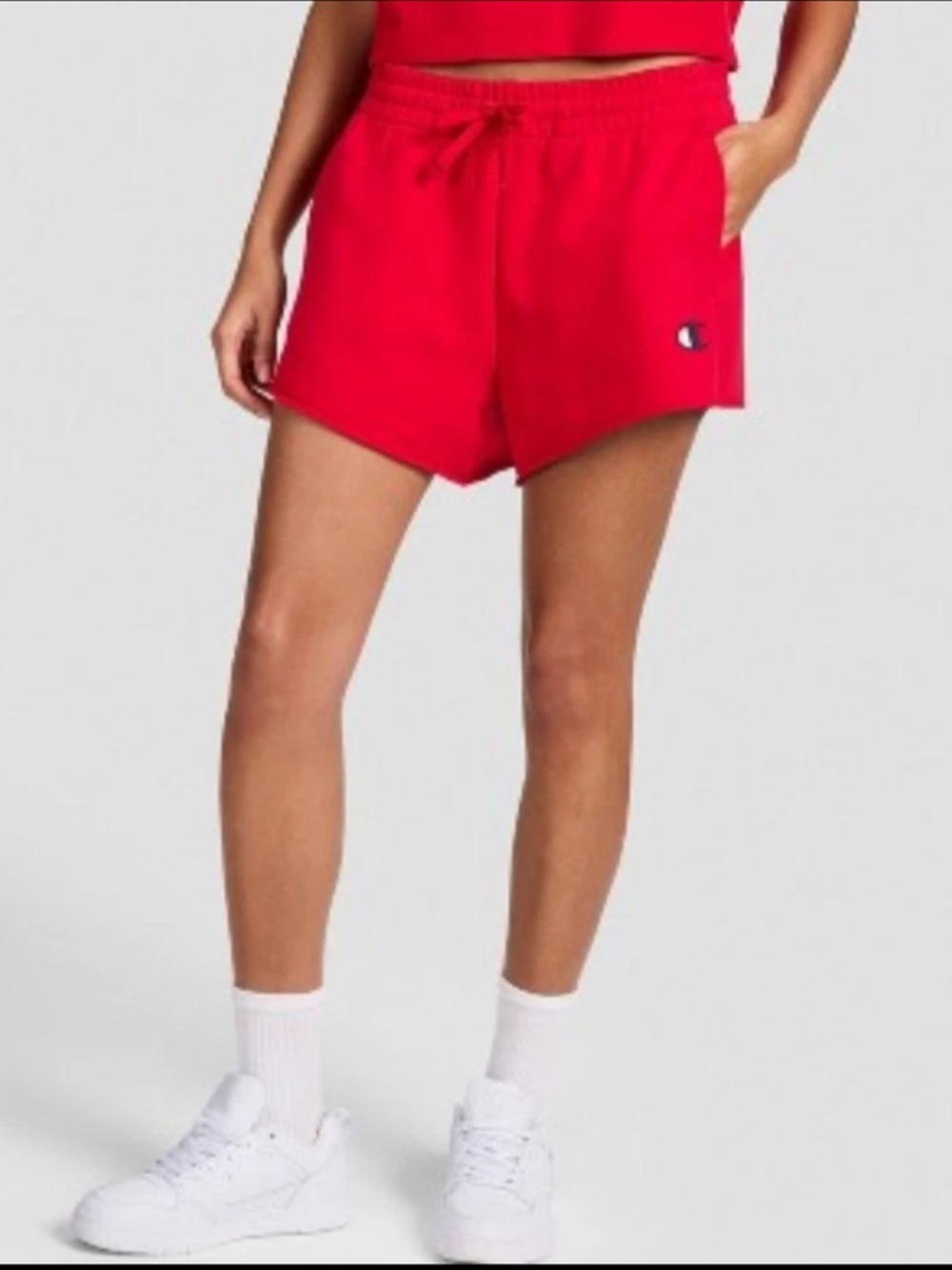 Champion Women's French Terry Pull-On Shorts - Red - XL